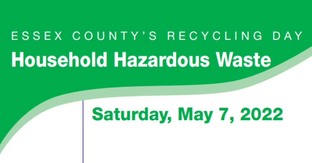 Essex County to Hold Household Hazardous Waste Collection Day